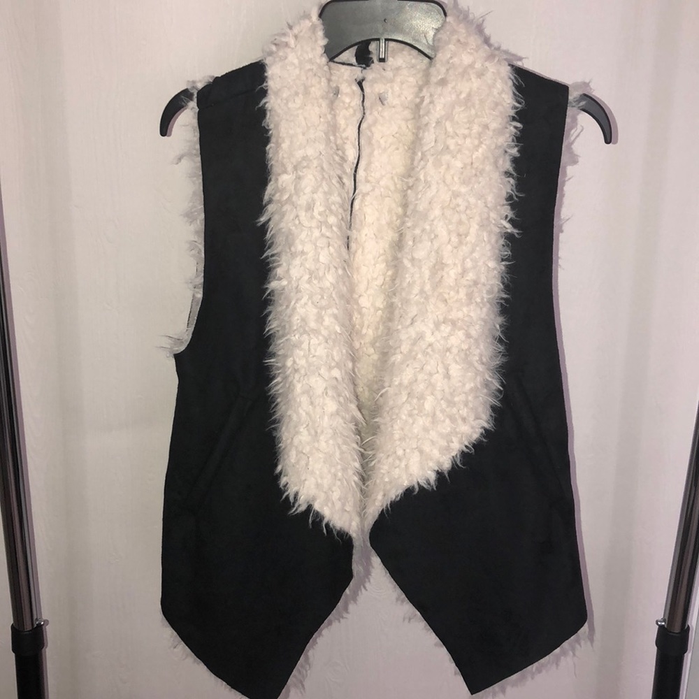 Faux Sheep Double Breasted Vest